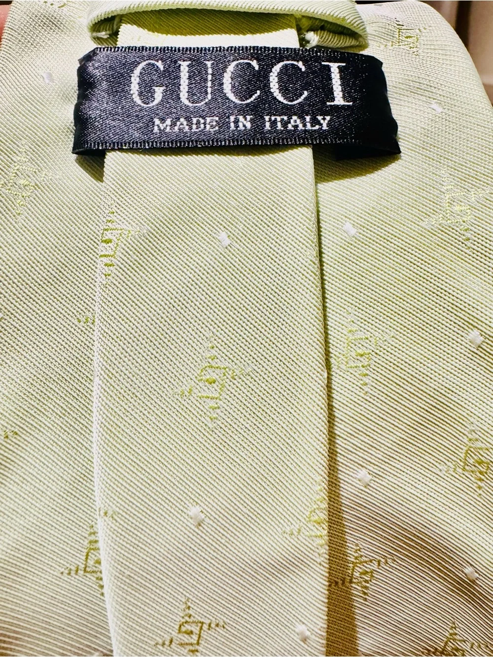 Light Green Patterned Men's Tie